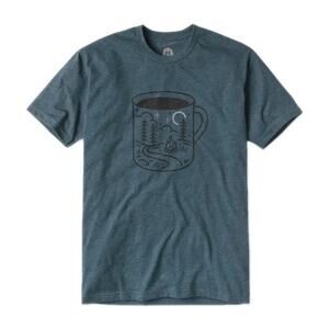 WOHVEN Blue Graphic T-Shirt Cotton Blend Short Sleeve March 2019 Men's XXL